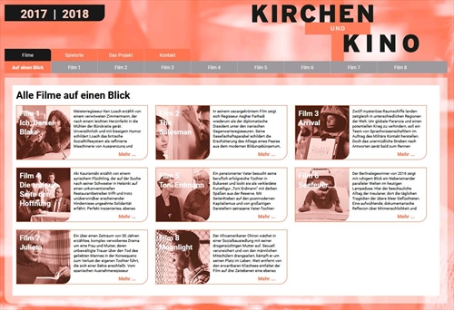 In Lüdenscheid und Lennestadt können die Besucher in den kommenden Wochen acht besondere und ausgezeichnete Filme der neuen Staffel anschauen (Grafik - http://saison2017-18.kirchen-und-kino.de/)