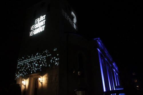 Die Erlöserkirche in Lüdenscheid ERLEUCHTET (Foto: Görlitzer)