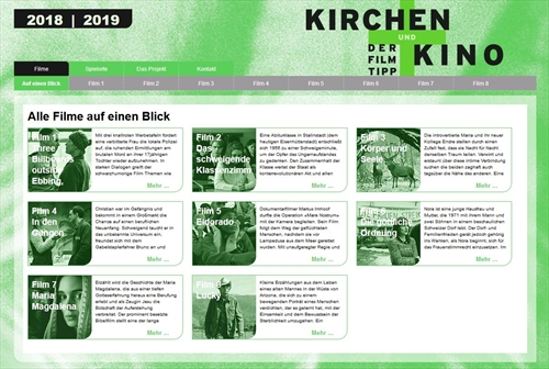 In Lüdenscheid und Lennestadt können sich die Besucher in den kommenden Wochen und Monaten auf ausgezeichnete Filme der neuen Staffel freuen (Grafik - http://saison2017-18.kirchen-und-kino.de/)