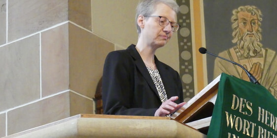 Petra Pientka hielt am Sonntag die erste diesjährige Sommerpredigt in der Christuskirche. (Foto: Ingrid Weiland)