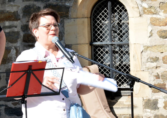 Tatjana Cordt vom Projekt „LebensFreude Plettenberg“ dankte allen Beteiligten. Foto: Wolfgang Teipel