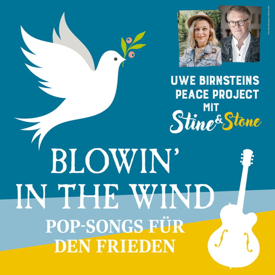 Am Sonntag, den 22. Oktober, werden Uwe Birnstein und das Duo Stine & Stone in der Erlöserkirche Attendorn über die Hoffnung stiftende Kraft der Friedens- und Freiheitssongs erzählen und viele Songs live spielen (Grafik: EKAL)