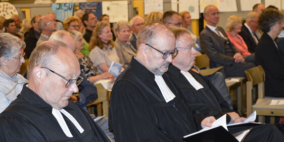 Pfarrer Dirk Pollmann, Superintendent Dr. Christof Grote, Pfarrer Achim Riggert. (Foto: Kannenberg)